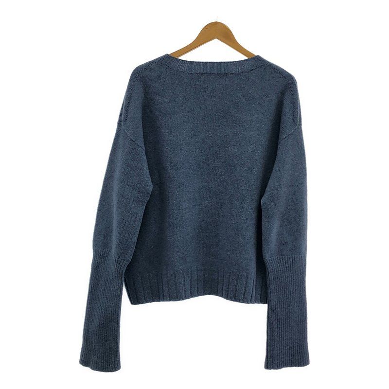 【美品】  IENA / イエナ | 【ALDERNEY /アルダニー】別注 LAMBS WOOLS ニット | F | ブルー | レディース 美品】 IENA / イエナ | 【ALDERNEY /アルダニー】別注 LAMBS WOOLS