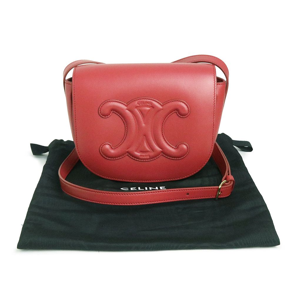 Sランク◆VINTAGE【CELINE】フォルコ キュイル*トリオンフバッグ CELINE セリーヌ フォルコ キュイル トリオンフ ショルダー