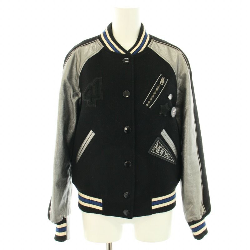 美品 COACH  スタジャン レザージャケット バワリーバーシティジャケット コーチ COACH バワリーバーシティジャケット BOWERY VARSITY