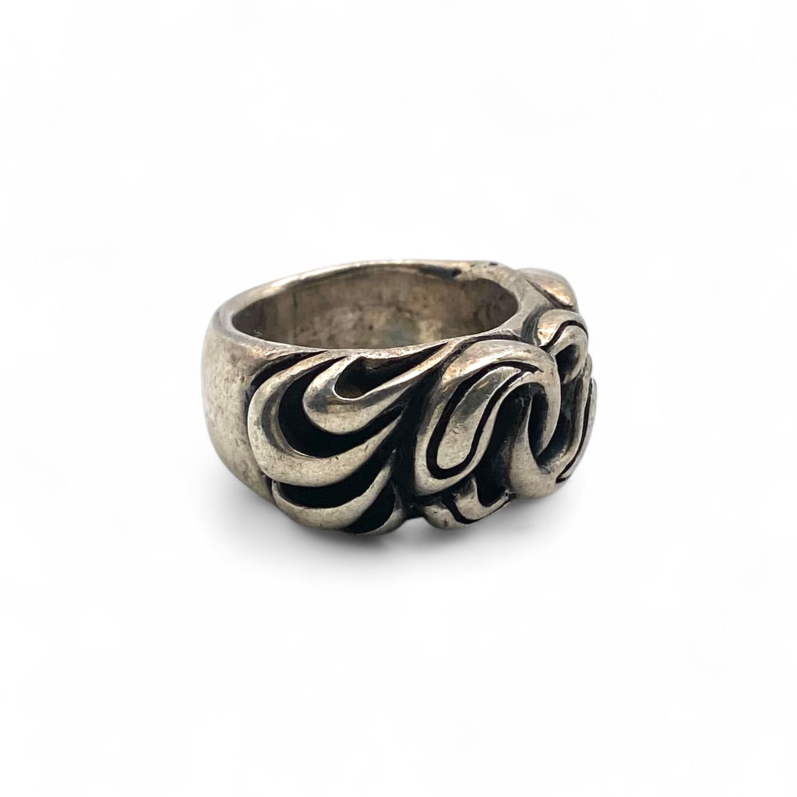 インフィニティ 立体的 Silver 925 刻印 80s Vintage Ring シルバー ヴィンテージ リング 11号 大ぶり ユニセックス