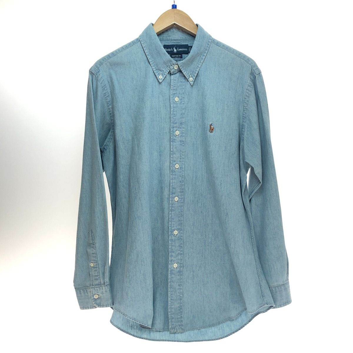 RALPH LAUREN ラルフローレン 長袖シャツ Lサイズ 19697 ライトブルー