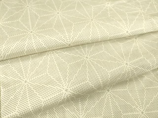 平和屋着物▽本場大島紬　白大島　単衣　9マルキ　麻の葉文　正絹　逸品　DAAS0564az 平和屋着物▽本場大島紬 白大島 単衣 9マルキ 麻の葉文 正絹 逸品