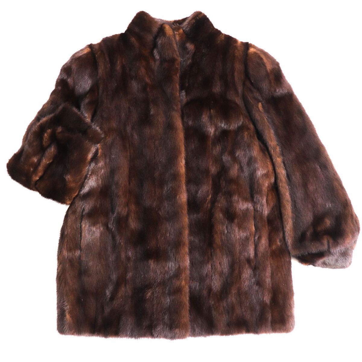 極美品☆MINK ミンク 裏地花柄刺繍入り 本毛皮コート ブラウン F 毛質 ... 極美品▼MINK ミンク 裏地花柄刺繍入り 本毛皮コート ダークブラウン(ブラックに近い) 毛質艶やか・柔らか◎