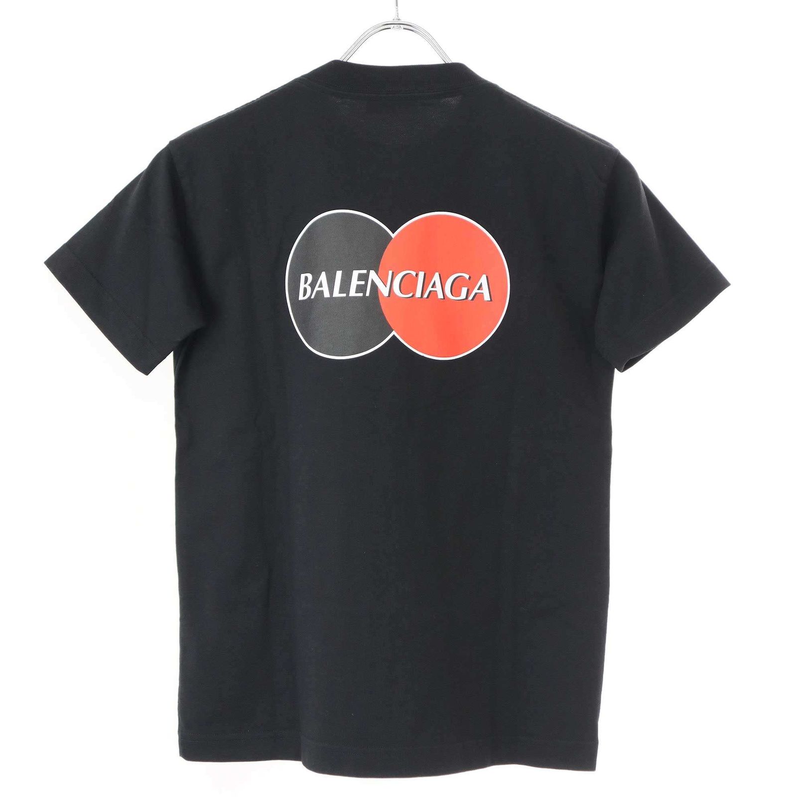 バレンシアガ BALENCIAGA ロゴ刺  Tシャツ コットン ブラック 612964 レディース 中古 BALENCIAGA - 極美品◎BALENCIAGA バレンシアガ 2020年製 612964