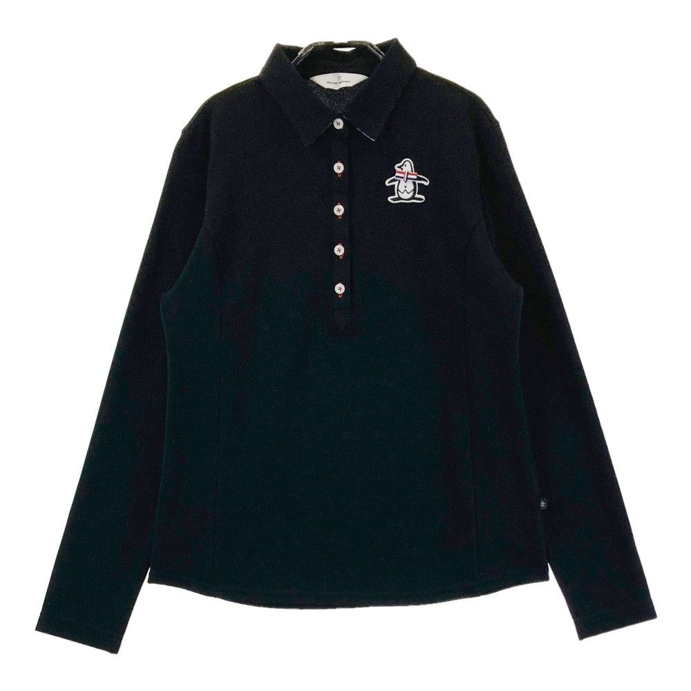 サイズ：L MUNSING WEAR マンシングウェア 長袖ポロシャツ ブラック系