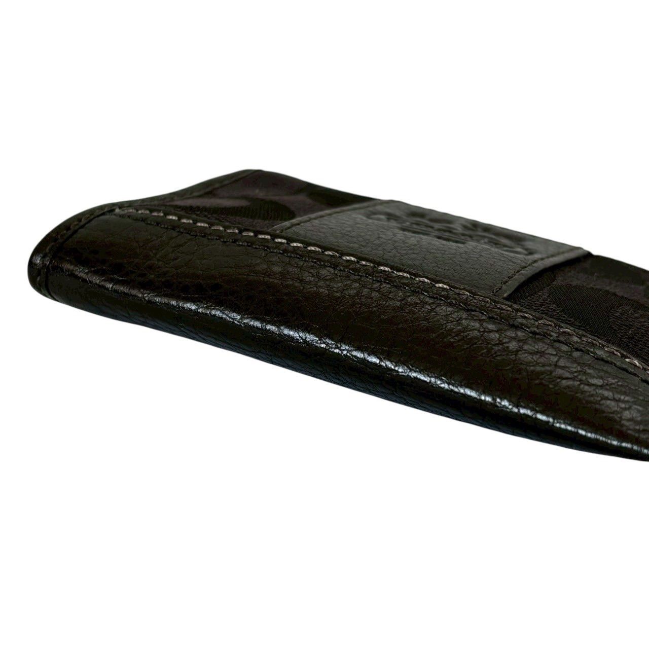 COACH コーチ キーリング付きカードケース 黒 カード入れ シグネチャー