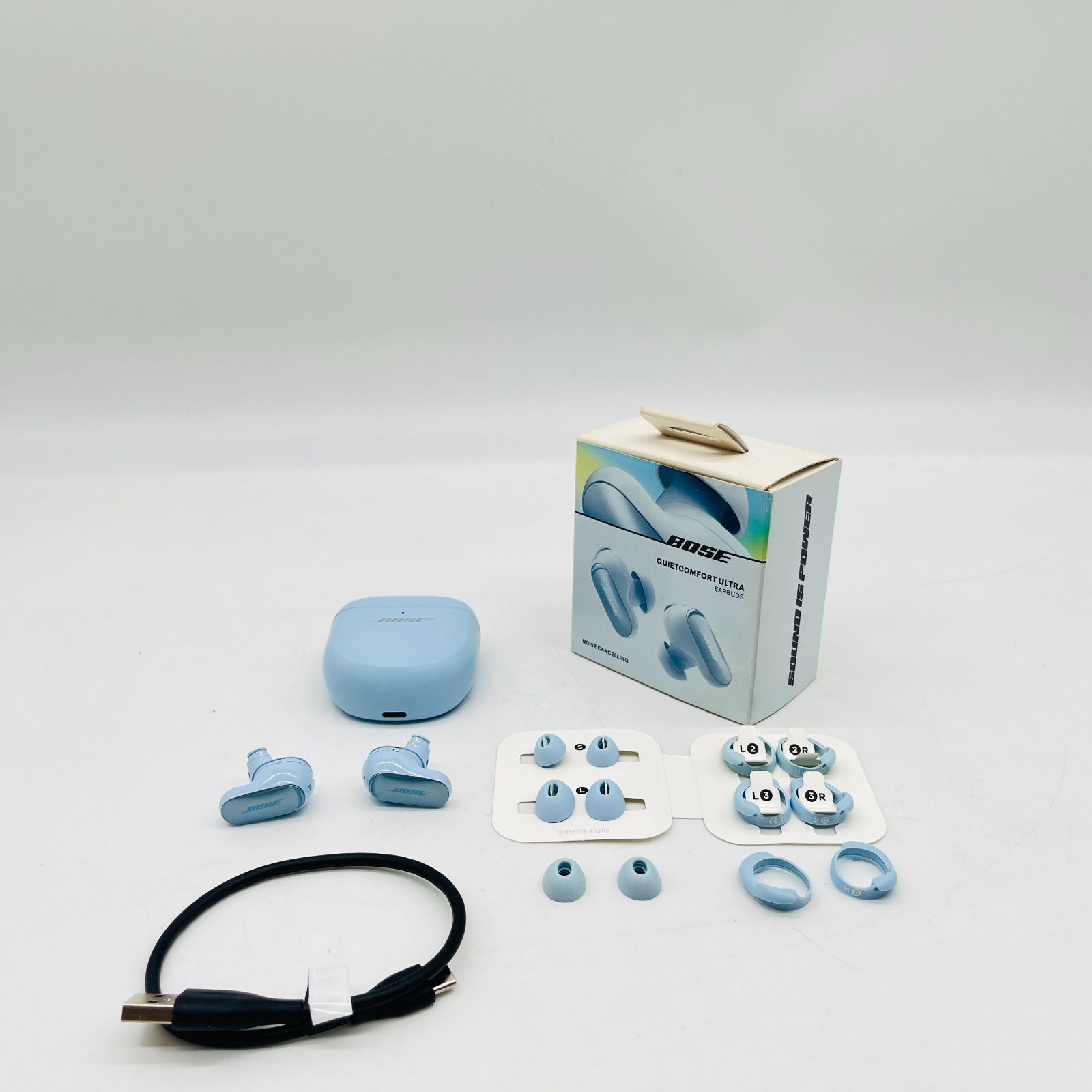 Bose QuietComfort Ultra Earbuds LE ノイズキャンセリング Bluetooth 完全ワイヤレス イヤホン 空間オーディオ マイク付 急速充電 ムーンストーンブルー