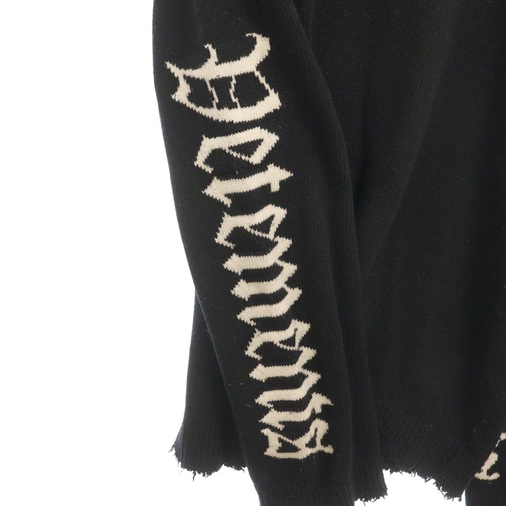 VETEMENTS (ヴェトモン) 21AW GOTHIC LOGO TURTLENECK SWEATER ゴシックロゴタートルネックセーター ニット  ブラック UAH21KN052 - メルカリ