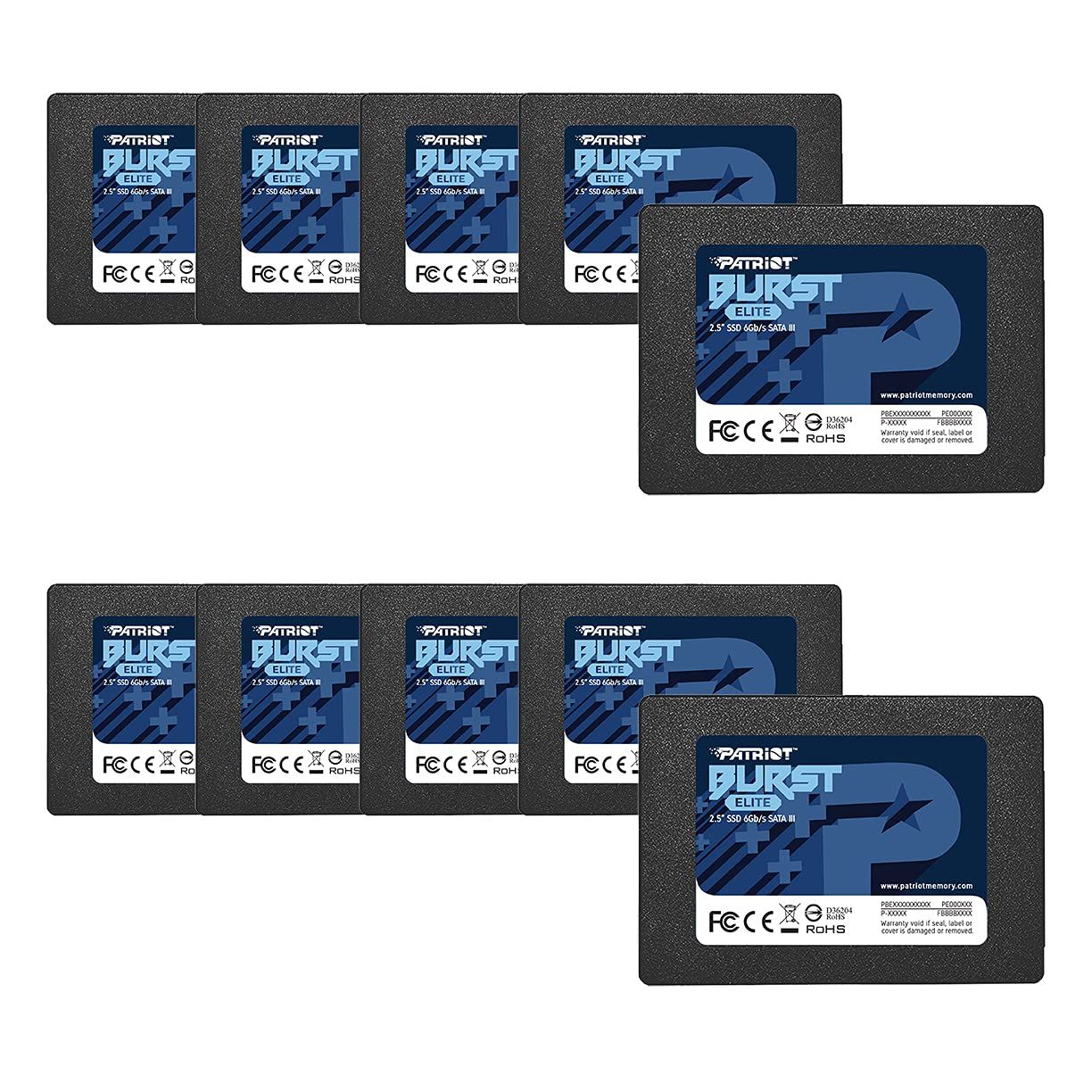 Patriot Burst Elite SATA 3 240GB SSD 2.5 - 10 Pack