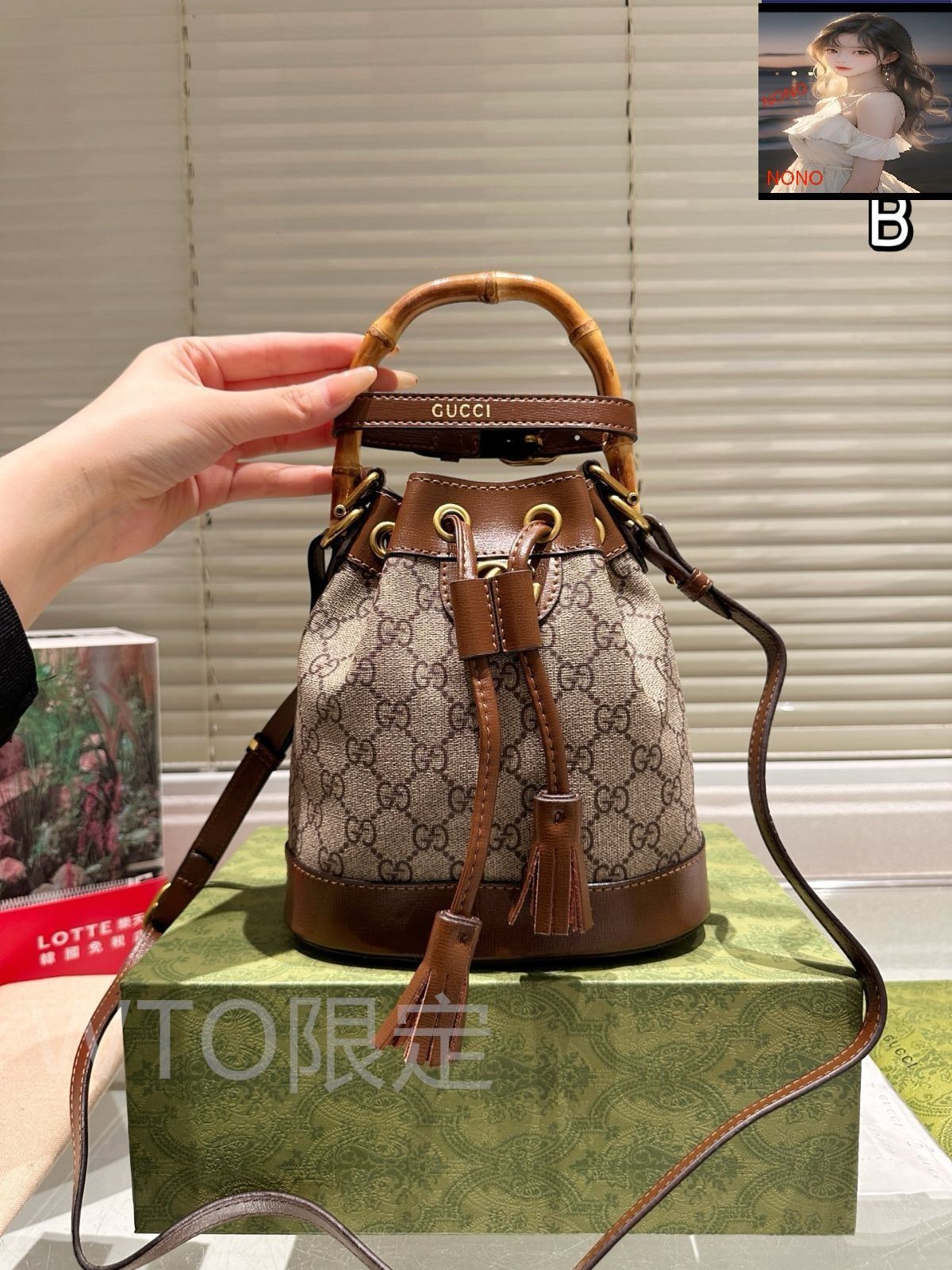 年末SALEナンタケットバスケット　GUCCIバンブー取手　内袋２枚おまけ付き！ 2104102080842-2.jpg