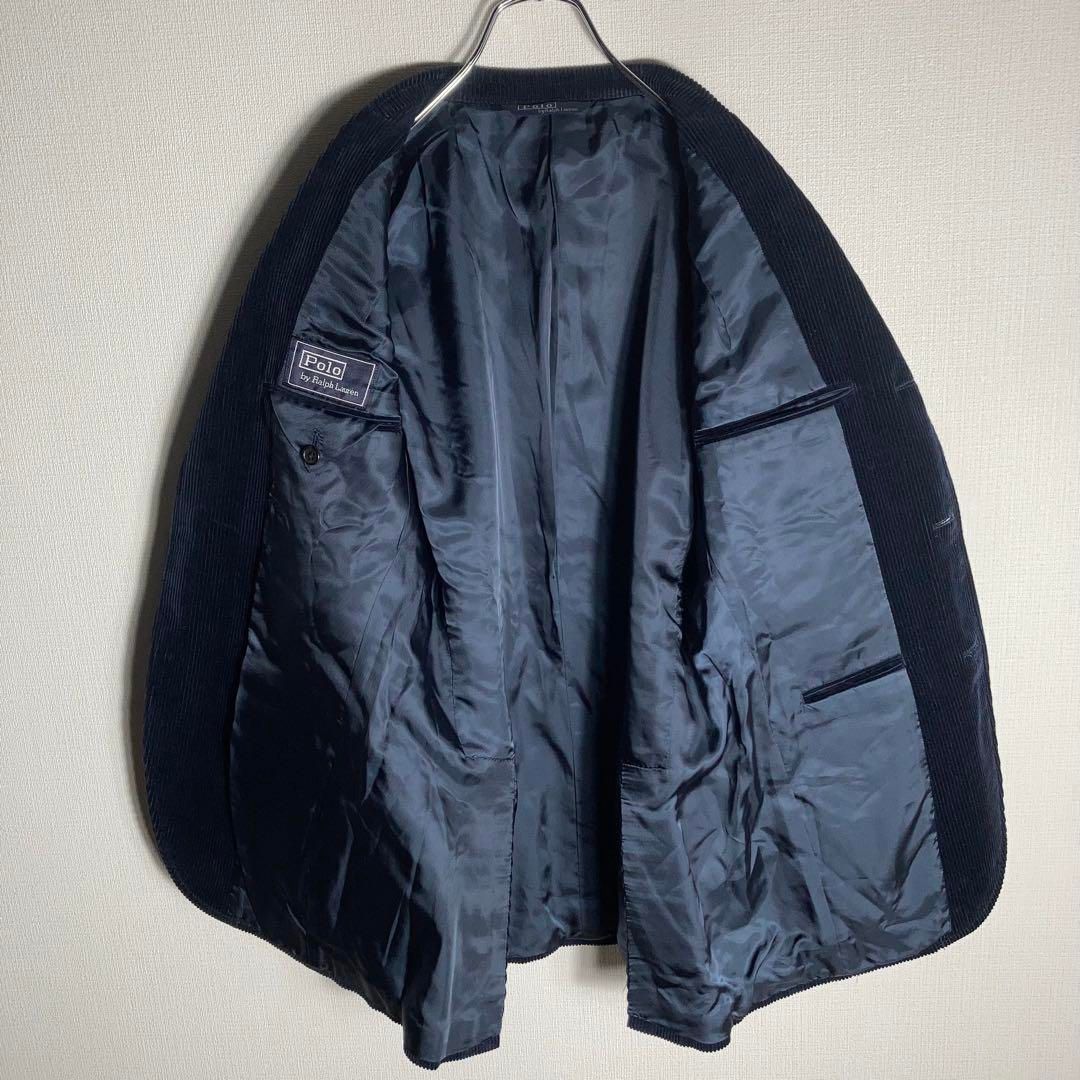 美品】RALPH LAUREN テーラードジャケット 太畝コーデュロイ 紺 - メルカリ