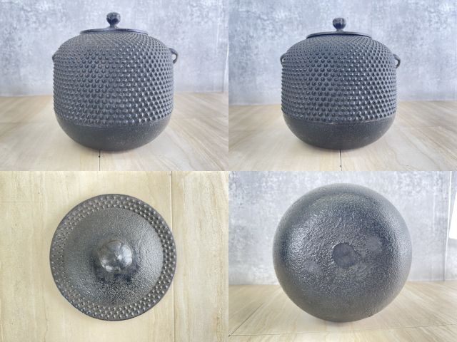 中古 茶道用 風炉・鉄瓶・五徳 3点セット （南部鉄器【中古