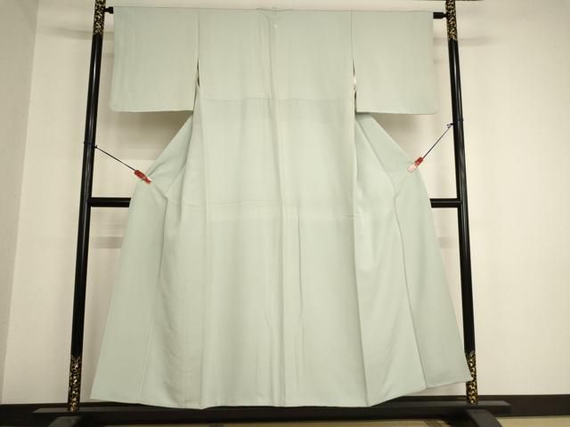 平和屋着物□上質な色無地 藍白色 正絹 逸品 AAAY2712ja