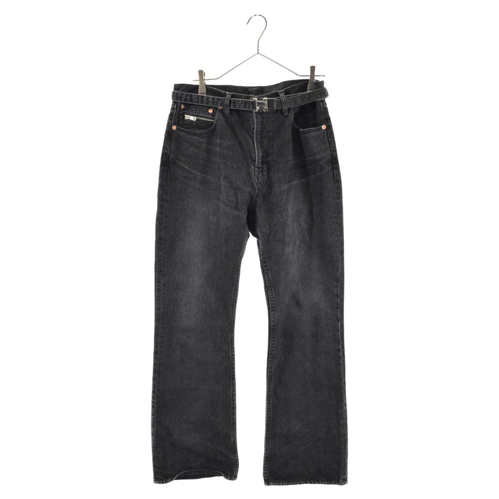 Sacai (サカイ) 23SS Boot Cut Denim Pants ベルテッドブーツカット