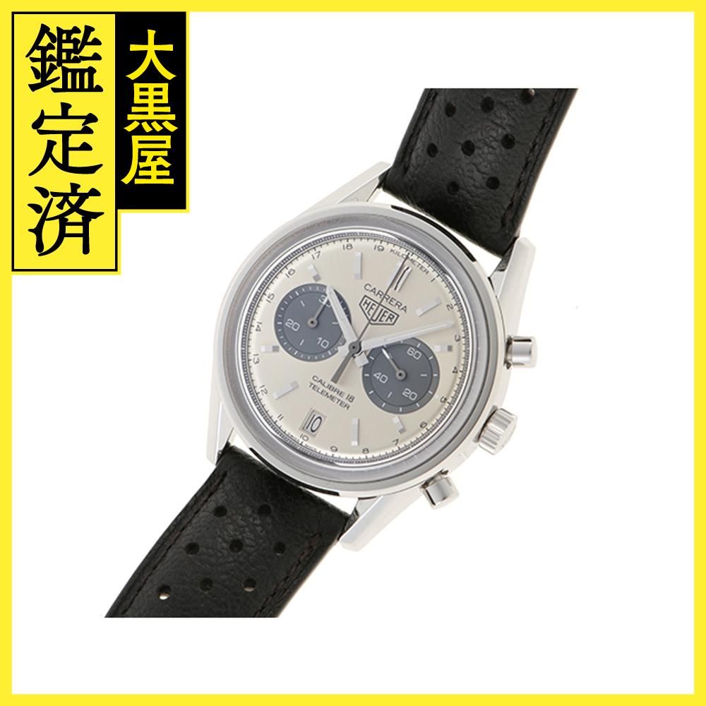 【現状販売特価品】TAG HEUER　タグホイヤー　カレラ　キャリバー18　クロノグラフ　CAR221A.FC6353　SS/レザー　 男性用自動巻時計【473】