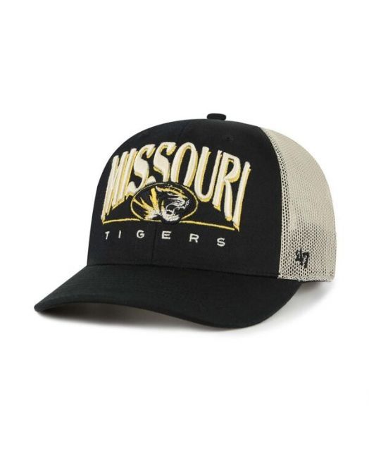 【送料無料】 47ブランド メンズ 帽子 アクセサリー Men's Black Missouri Tigers Arid Adjustable Trucker Hat Black