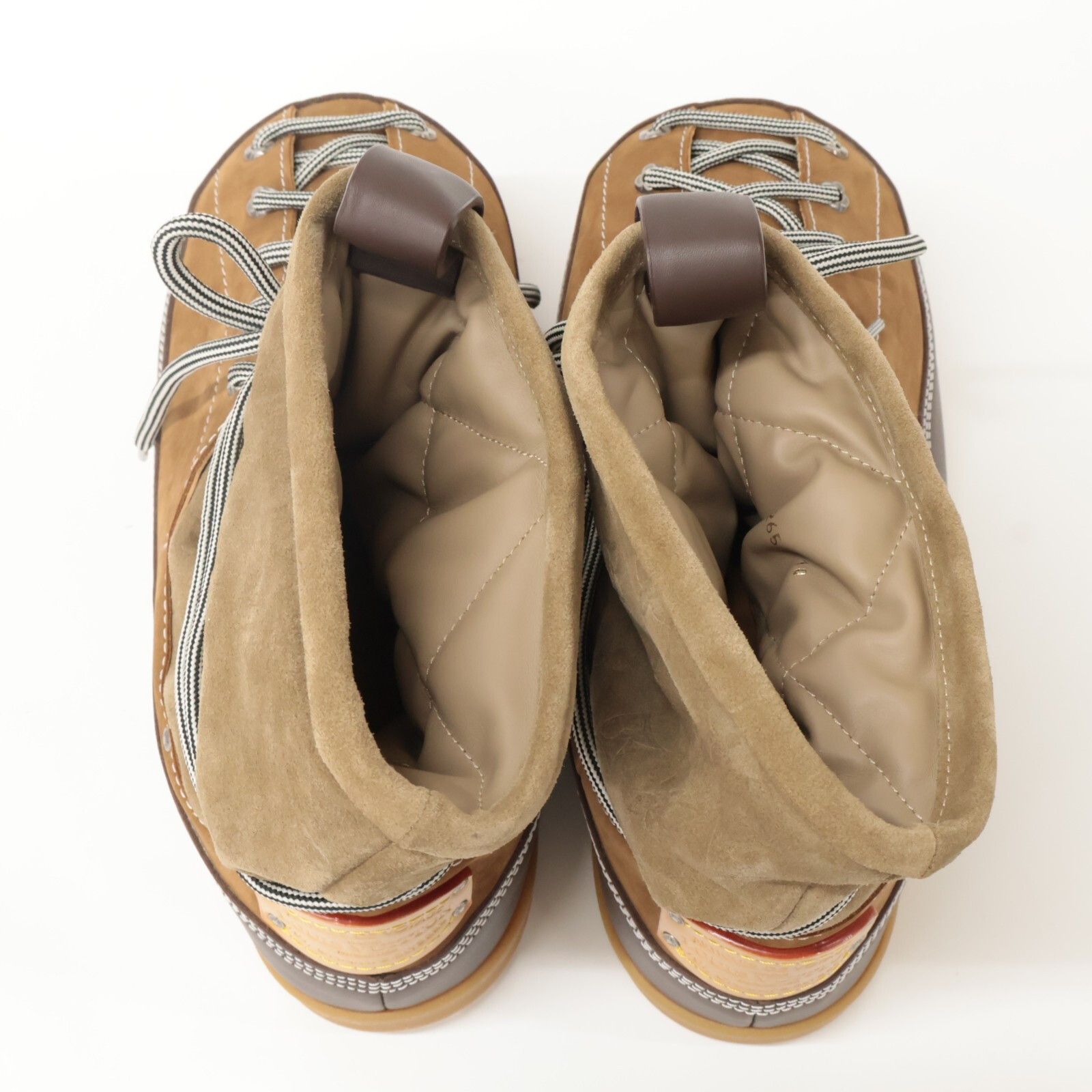  LOUIS VUITTON ルイヴィトン 25年製 1 AIJEX ヌバックxスエードLV イエティ ミッド 10 ムートンブーツ ブーツ 革靴