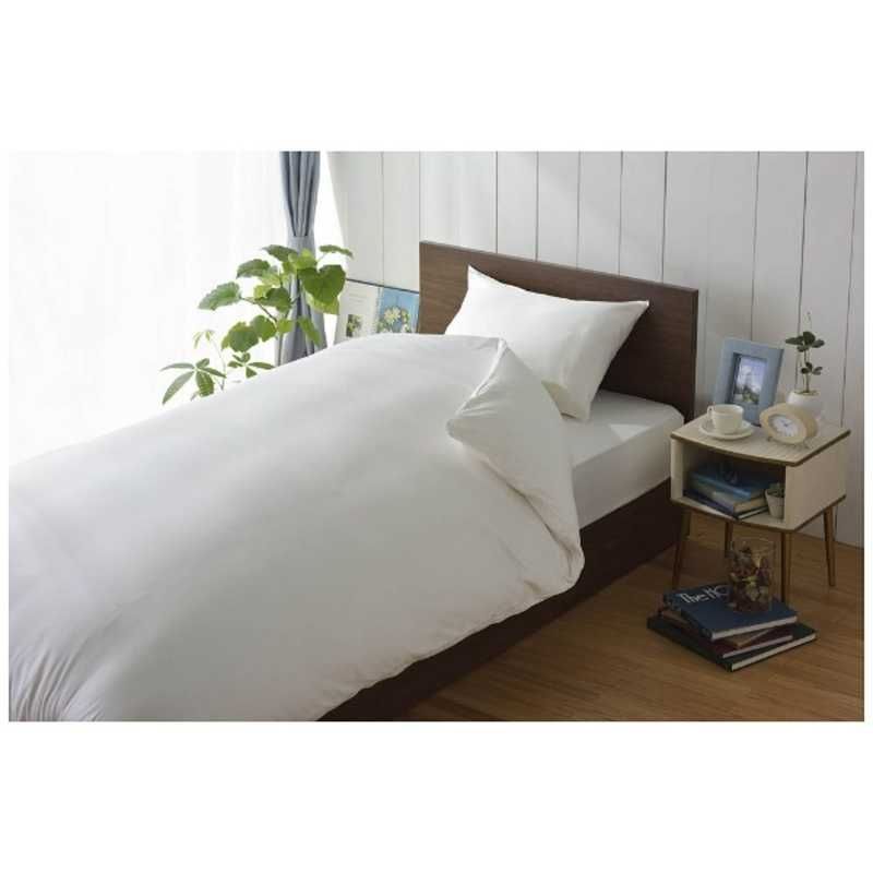 送料無料 ♥ 未開梱 生毛工房 ボックスシーツ 80サテン ダブルサイズ 綿 |140×200×30cm|ホワイト