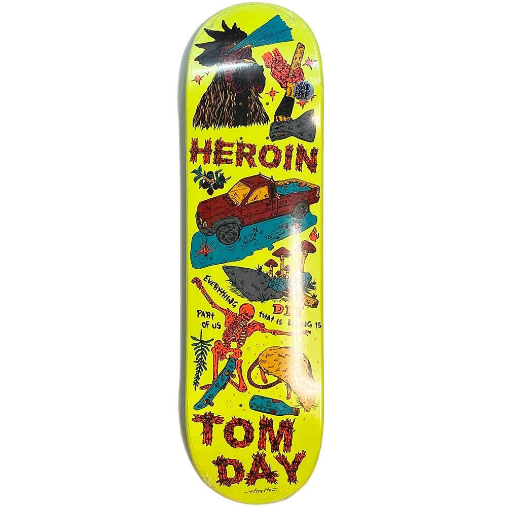 8.625インチ HEROIN ヘロイン TOM DAY HIROTTON LIFE RAZORTOP EDGE Dipped DECK デッキ 板 クルーザーにも最適です【スケートボード/スケボー/SKATEBOARD】