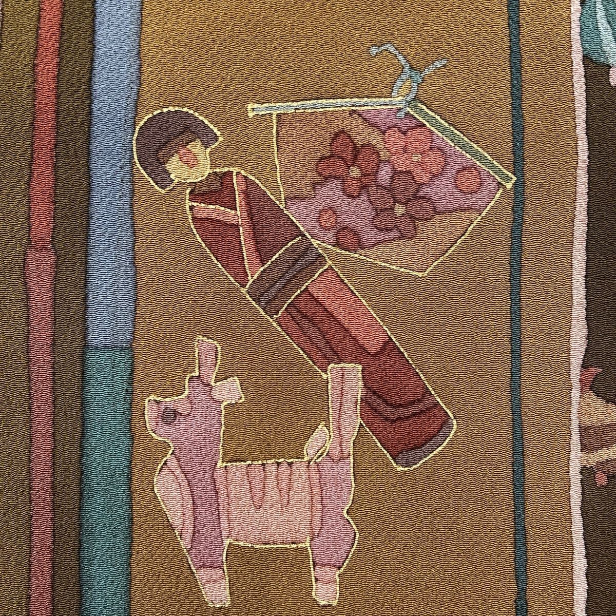 茶色 正絹