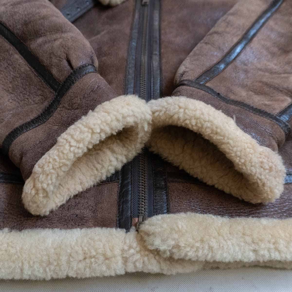 雰囲気抜群】WIND ARMOR【B-3 ムートンボンバージャケット】L ブラウン