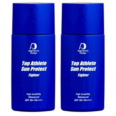 【2個セット】アグレッシブデザイン　トップアスリートサンプロテクト ファイター 62g　SPF50+/PA++++　ウォータープルーフ　日焼け止め　Aggressive Design Top Athlete sun protect Fighter 【正規品】
