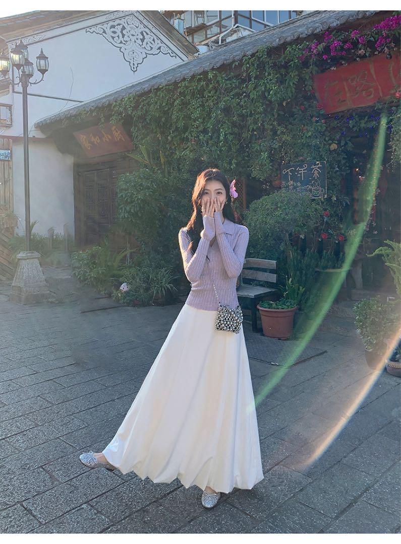 ロング花柄レーススカート デートにも最適