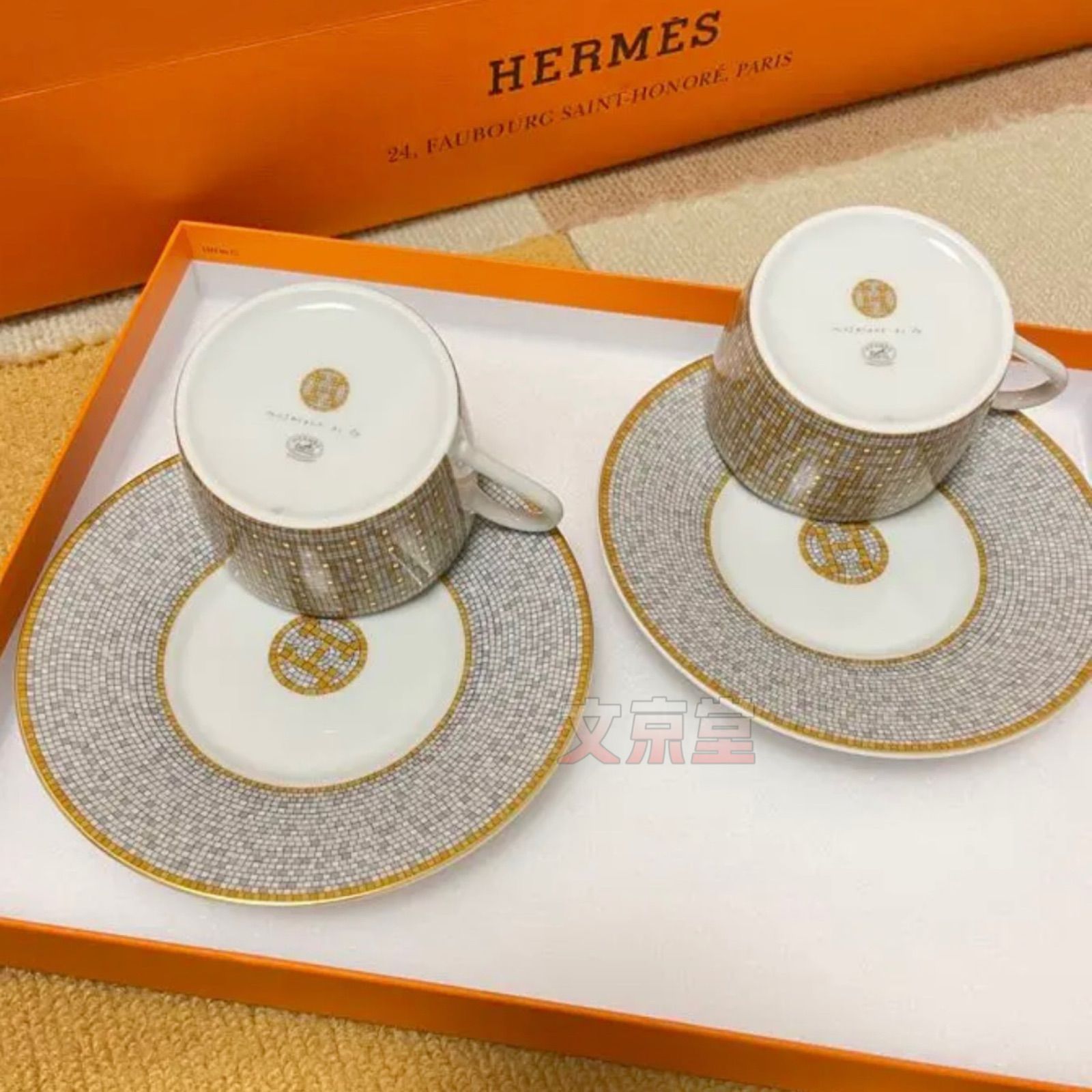 エルメスHermes モザイク ティーカップ＆ソーサー✖️2客 - メルカリ