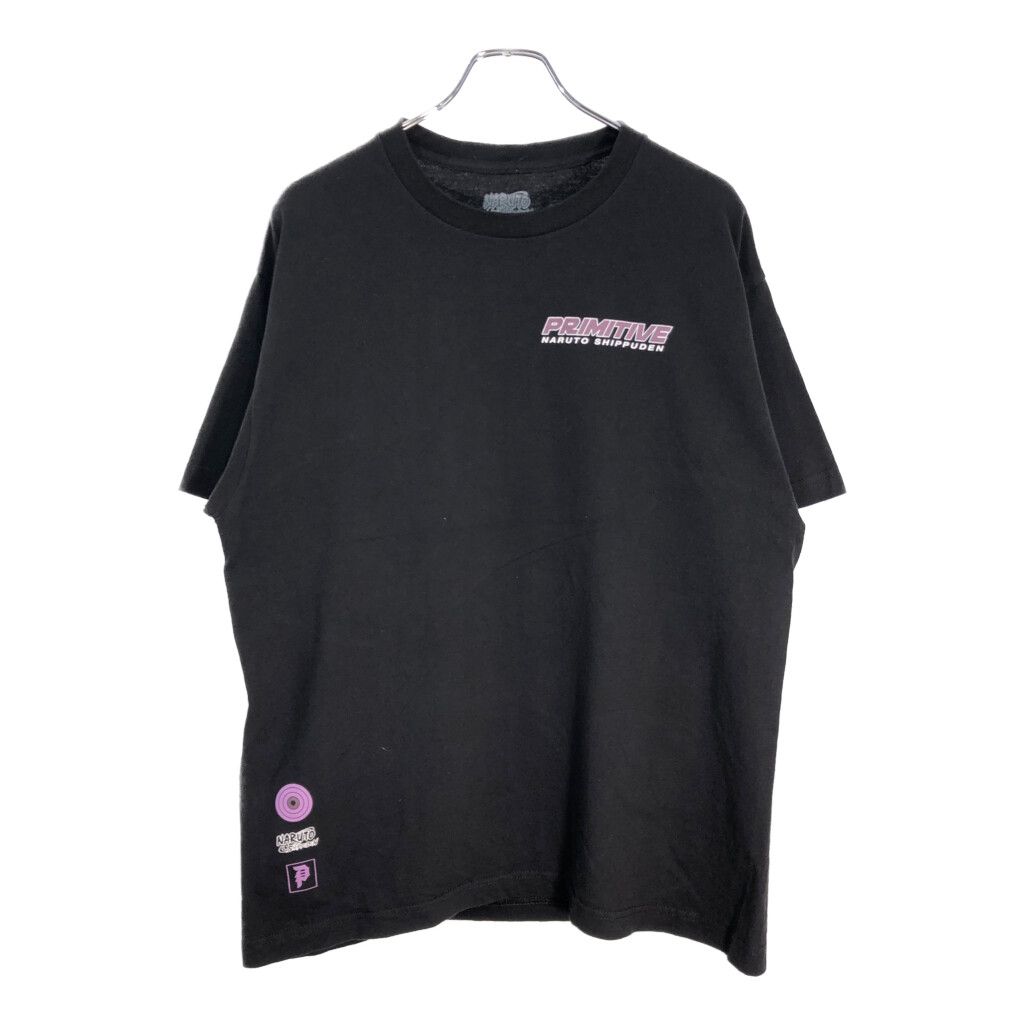 NARUTO Shippuden ナルト疾風伝 うちはマダラ 半袖Ｔシャツ アニメ キャラクター ブラック メンズ L 古着 U1999