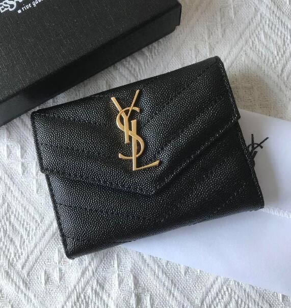 新品・未使用品❣️YSL サンローランミニ財布三つ折り財布ゴールド