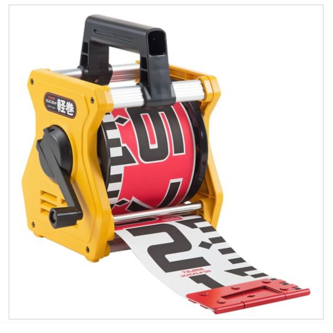 フォロー割対象商品 タジマ シムロンロッド軽巻 スタンド付きテープロッド 幅120mm 長さ20m KM12-20K 建築 土木 記録写真用テープロッド 工具 工作 道具