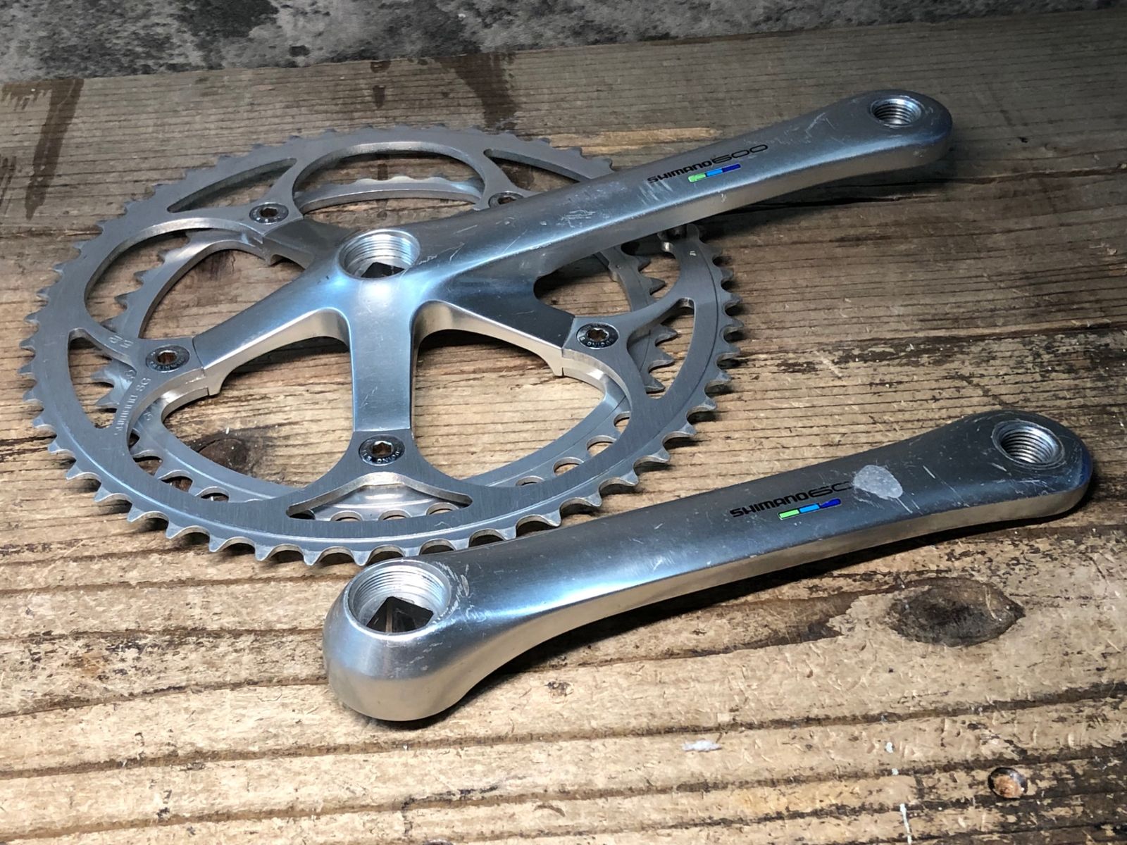 JK867 シマノ SHIMANO 600 FC-6400 クランクセット 52 42 170mm スクエア