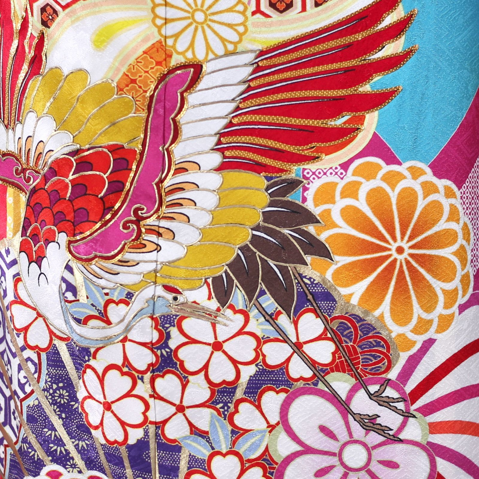 振袖フルセット 振袖セット 振袖 Lサイズ 中古 水色×レトロ 美品 成人