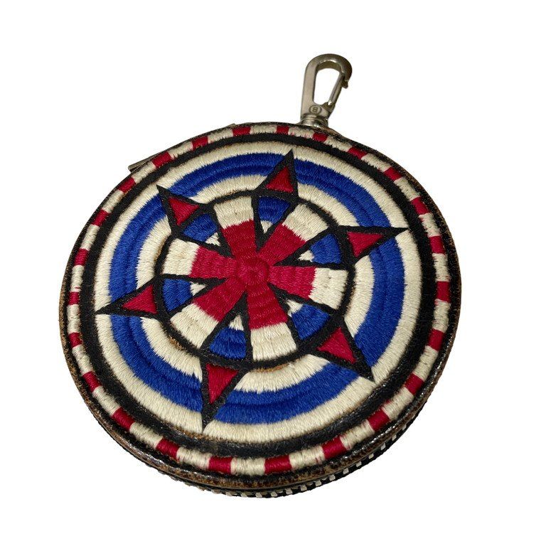 blackmeans レザー刺繍サークルポーチ コインケース 小銭入れ 廃盤カラー ブラックミーンズ メンズ レディース