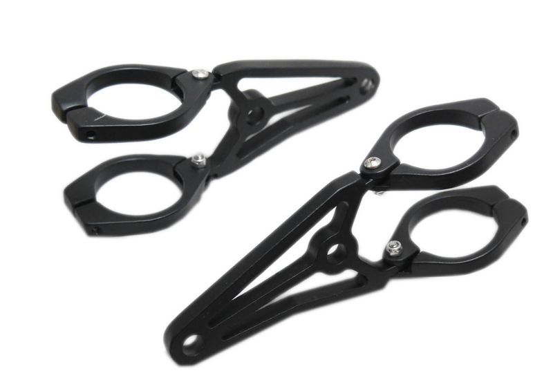 汎用 41mm径用 ヘッドライト ブラケット ステーⅡ 黒 CB XJR ZRX VTR