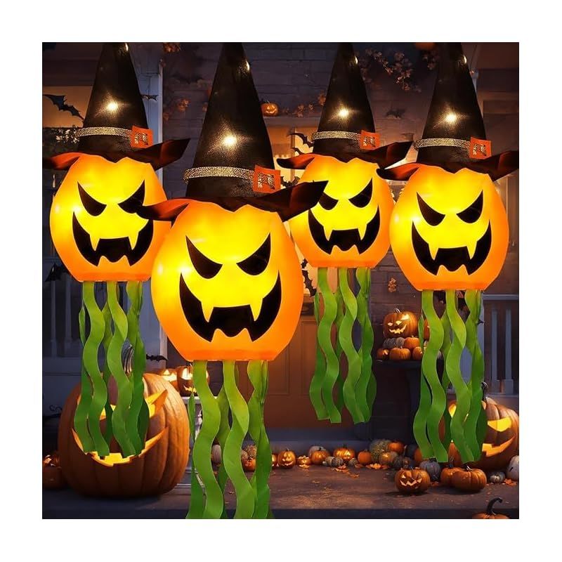 未使用　Halloween イルミネーション ジャックランタン ハロウィン Hopeholic ハロウィン 飾りセット 4個 かぼちゃ LEDライト