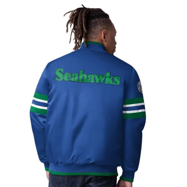 SEA HAWKS STARTERジャケットスターターVINTAGEヴィンテージ Vintage 1990's STARTER Seattle Seahawks BLACK Satin Jacket Sz. M
