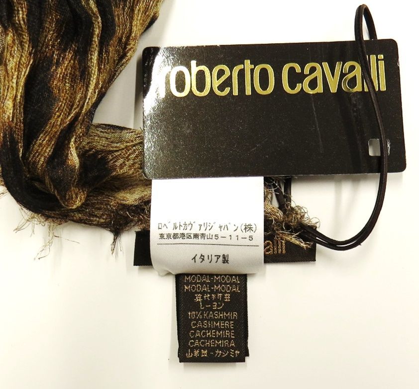 ロベルト・カヴァリ(roberto cavalli) 大判ストール　スカーフ　シルク素材　小物　アクセサリー