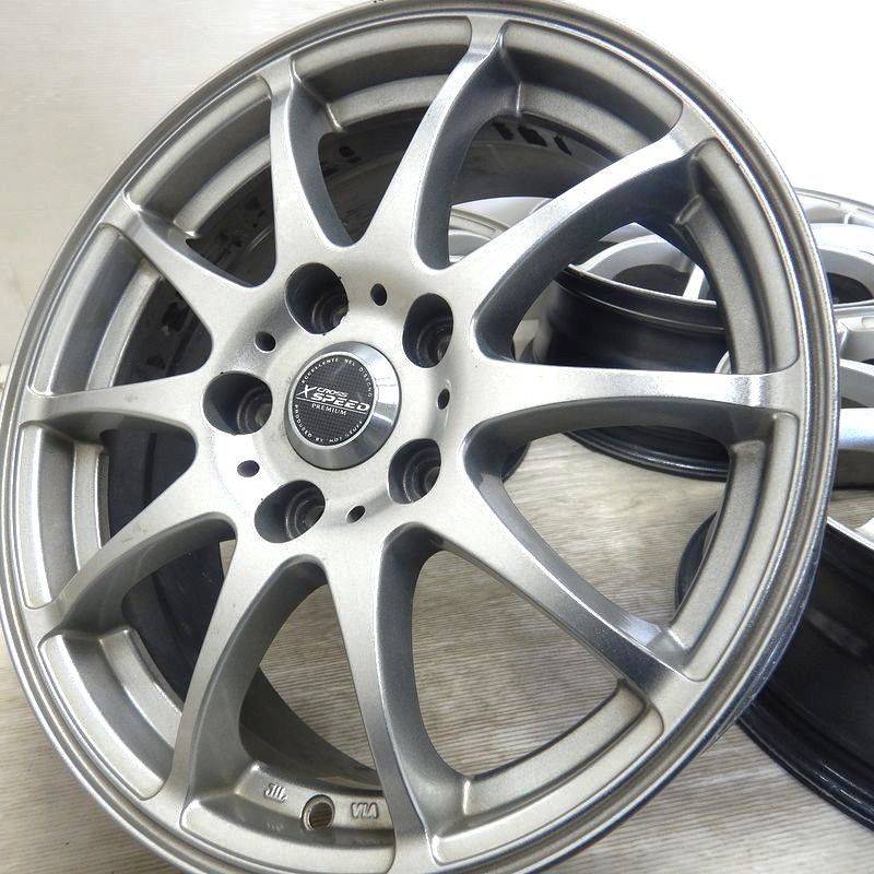 Xspeedクロススピードプレミアム17インチアルミホイール+山ありタイヤ付き215/45R17 17x7+48 5H114ノア/ヴォクシー/セレナ/ステップワゴン
