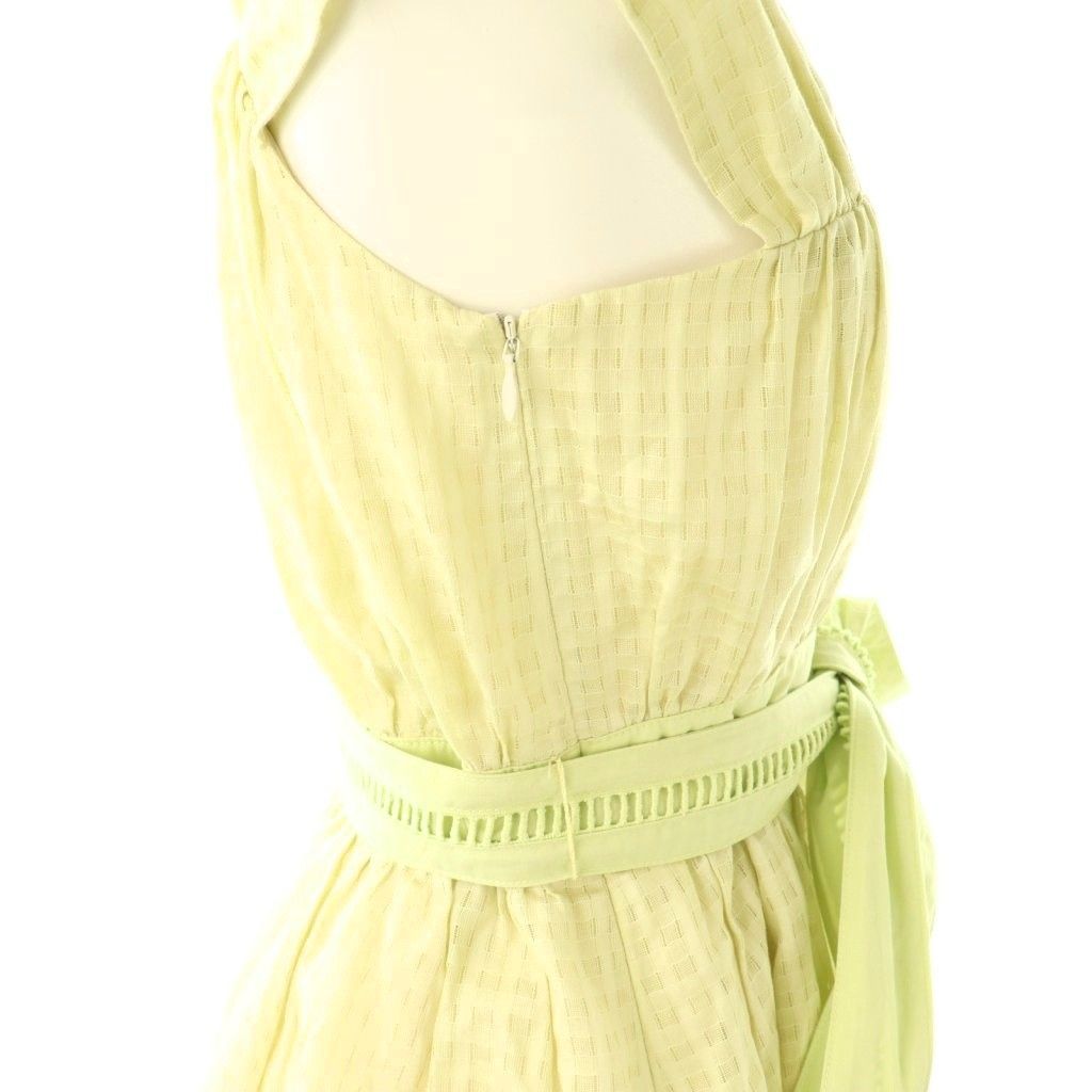  メゾンエシェル Maison Echelle カラミチェックキャミソール ギャザー F 緑 グリーン AT OS キャミソール トップス