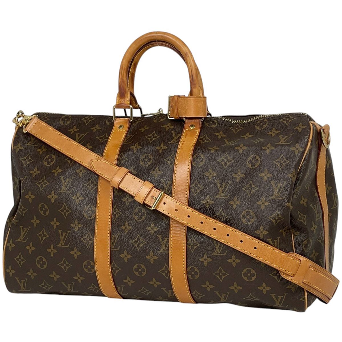 ルイ ヴィトン Louis Vuitton キーポル バンドリエール 45 旅行 出張 2WAY ショルダーバッグ ボストンバッグ モノグラム ブラウン M41418 レディース