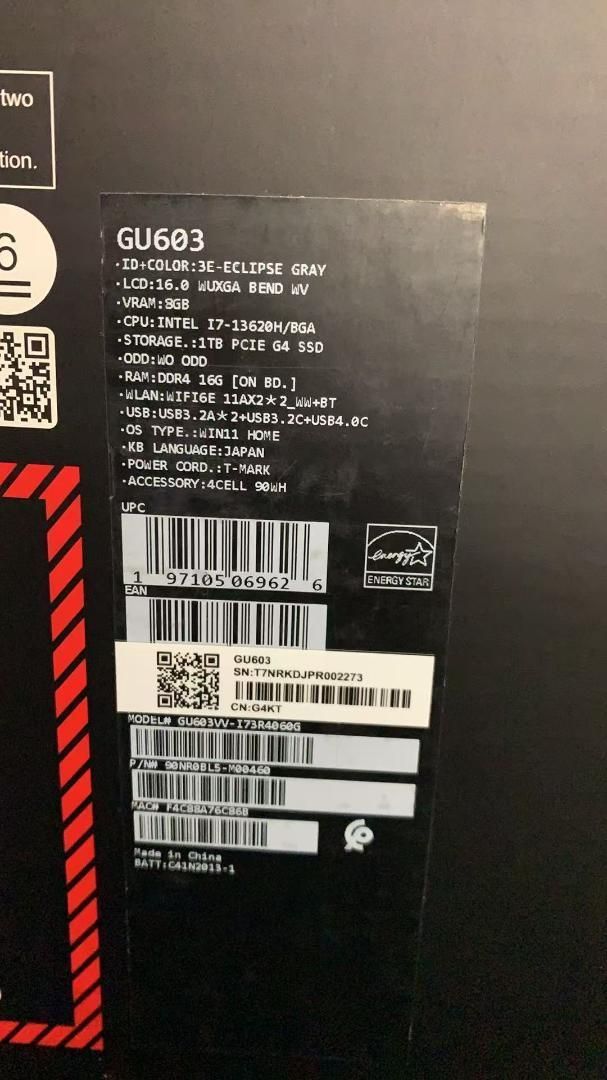 ASUS GU603VV-I73R4060G