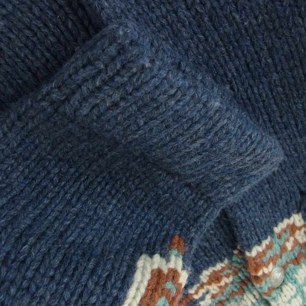 BARNS OUTFITTERS バーンズ ショールカラー ネイティブ柄 ウール