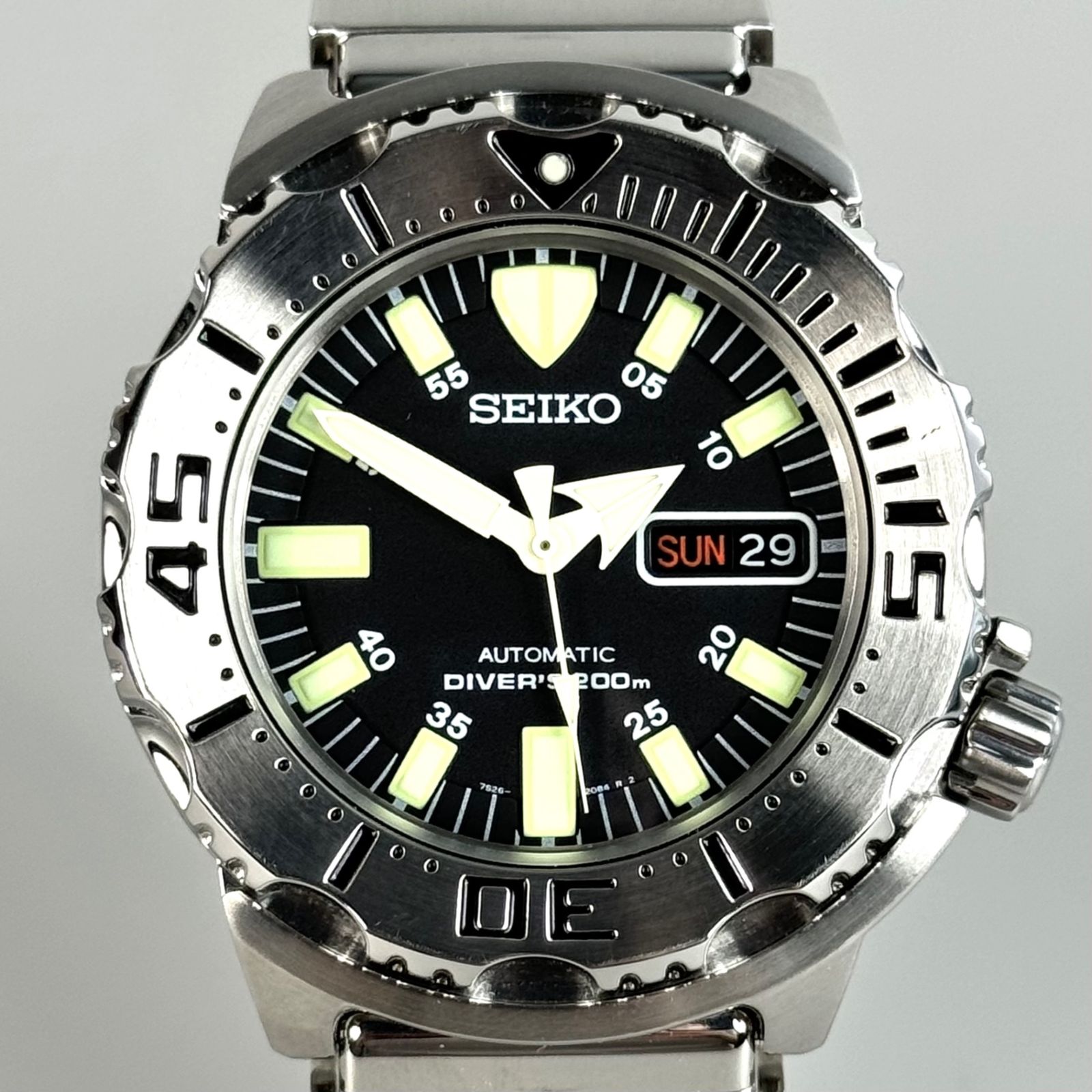 美品】セイコー SEIKO SKX779 ブラックモンスター 7S26-0350 ダイバー  