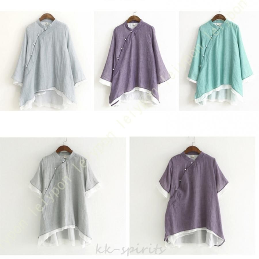 太極拳 服 チャイナ風 トップス レディース シンプル チャイナ服