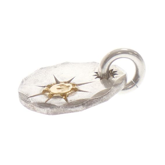 goro's (ゴローズ) たたきメタル印台ズレ小 ネックレストップ