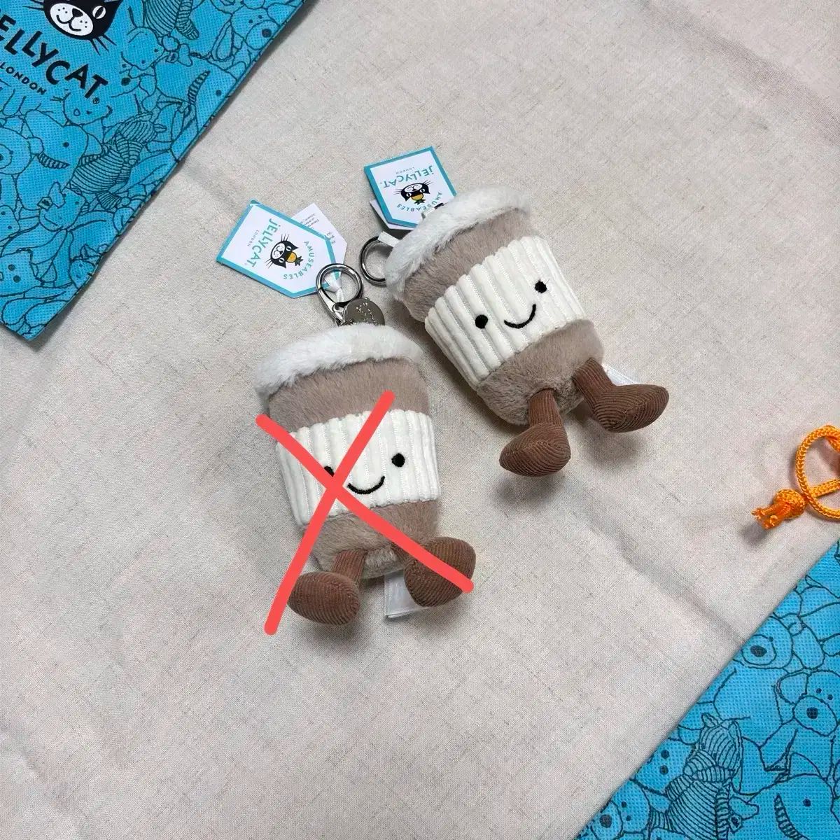 Jellycat ジェリーキャット コーヒー キーリング Jellycat Amuseables