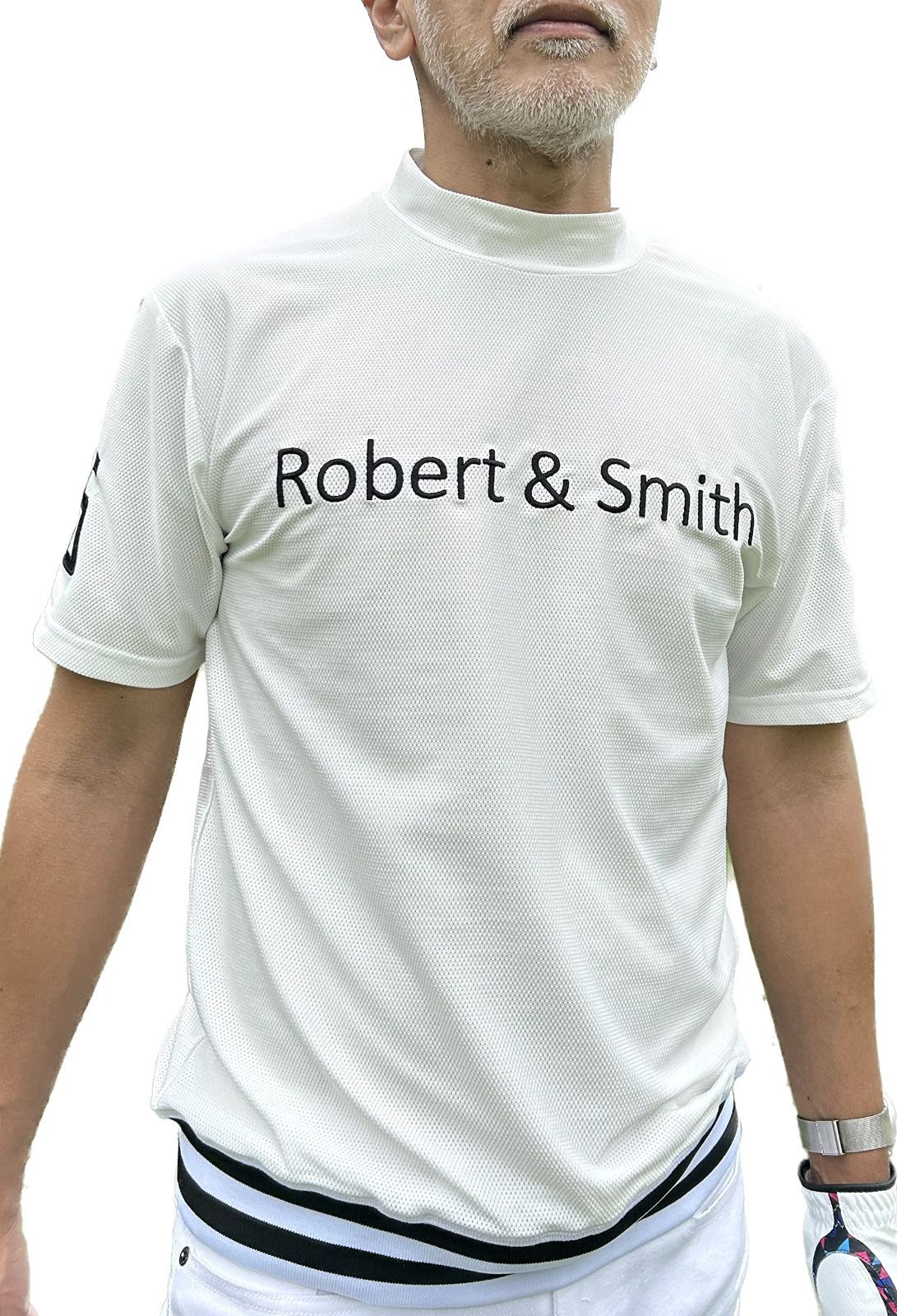 新着商品 ポロシャツ メンズ ゴルフウェア Robert-Smith 半袖 モックネック ストレッチ