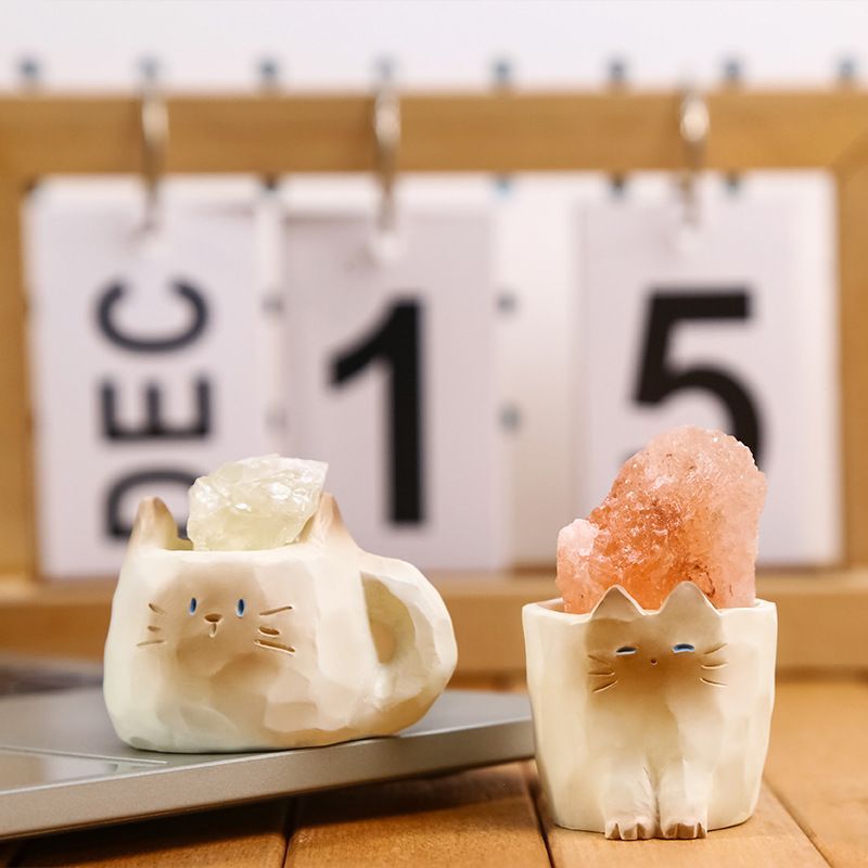 猫ちゃん クリスタル フィギュア ブラインドボックス デスク