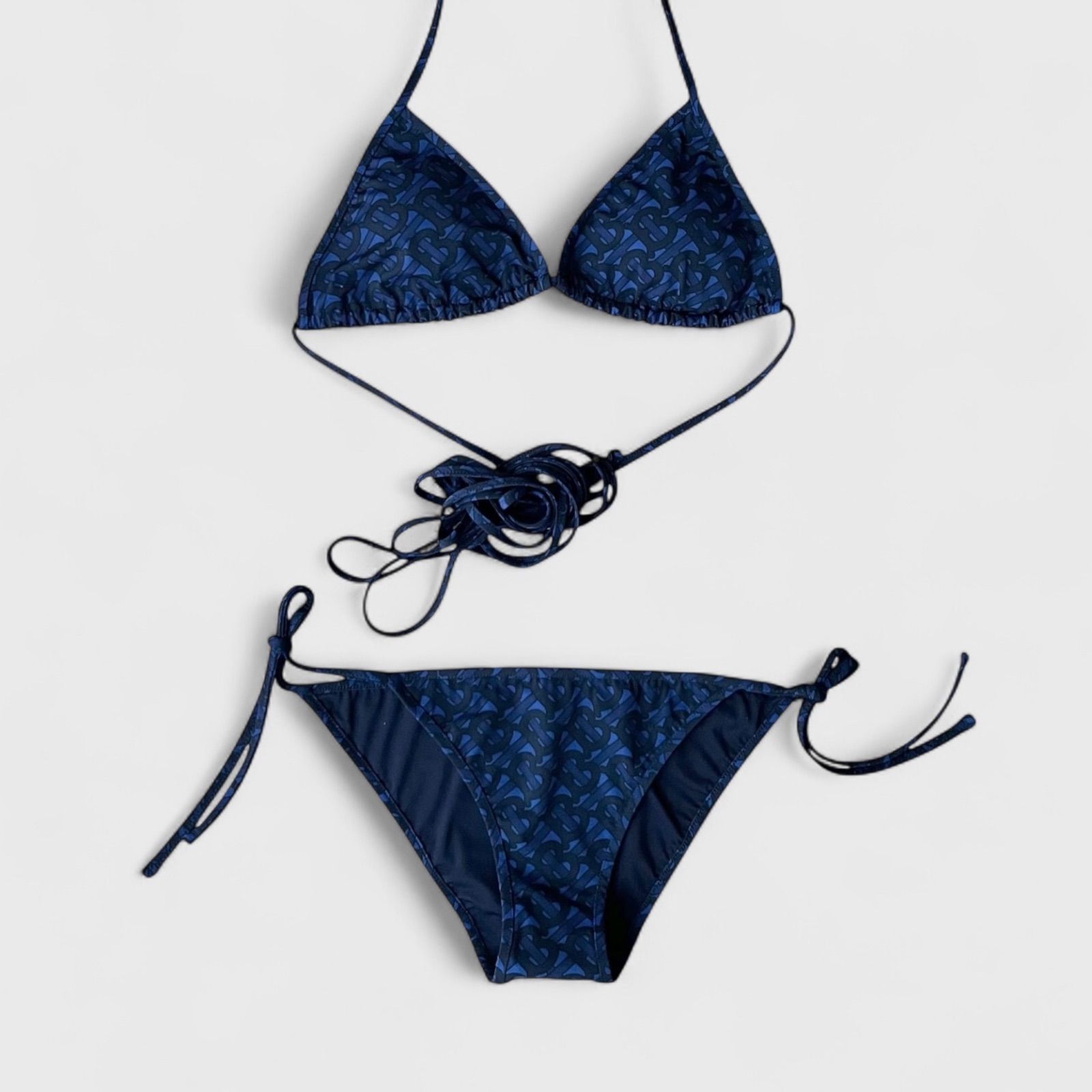 BURBERRY バーバリー モノグラムプリント トライアングルビキニ ビキニ セット モノグラム ブルー 水着 スイムウェア